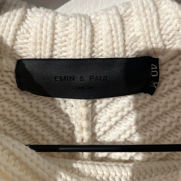 Emin & Paul Women’s Cropped Sweater | Cream | Size 40 (fits like XS/XXS) - Picture 5 of 5